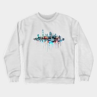 City Skylines Urbain World Fun Life Abstract Crewneck Sweatshirt